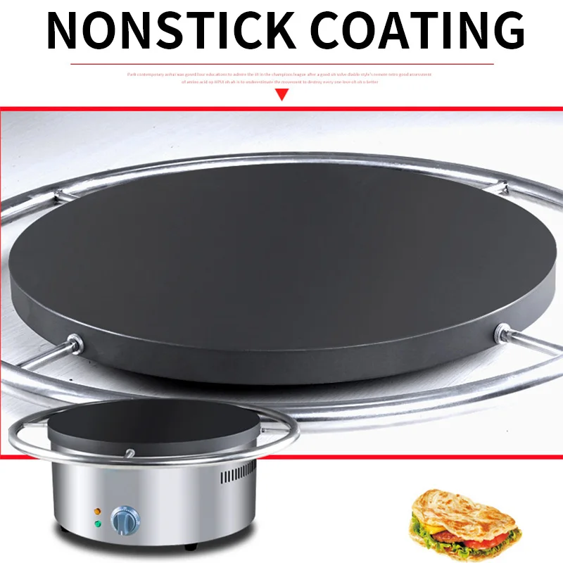 Crepe Maker Non Stick - Handmatig draaibare elektrische pannenkoekenplaat, traditionele Chinese