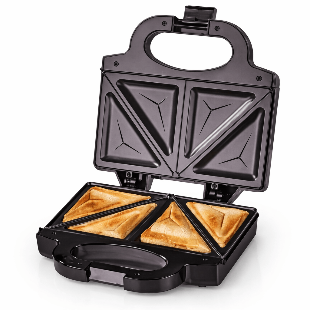 Sandwich Press Grill - 2-in-1 750W snelverhittende sandwich-toaster & panini-pers,