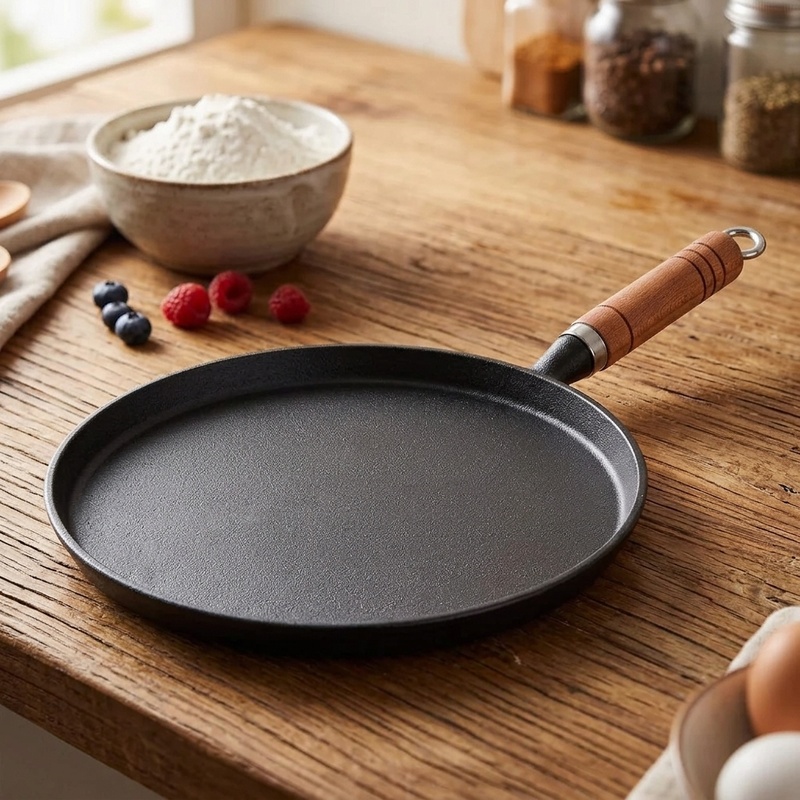 Crepe Maker Non Stick - 20/23/26cm gietijzeren koekenpan, ongecoate anti-aanbakpan, eierpannenkoekenpan,
