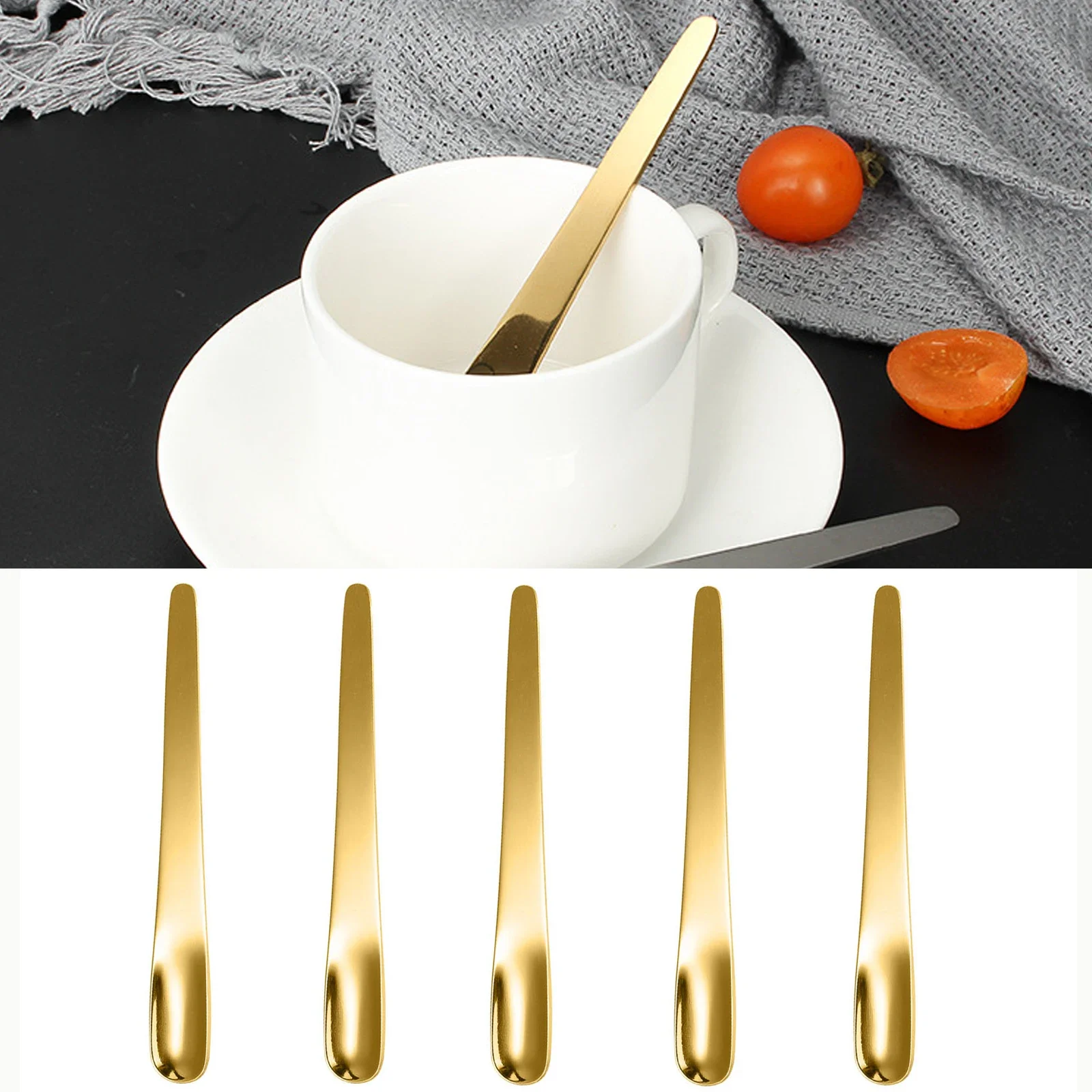 Kitchen Appliances Unit - 5 Stuks Koffie Lepel Roestvrijstalen Platte