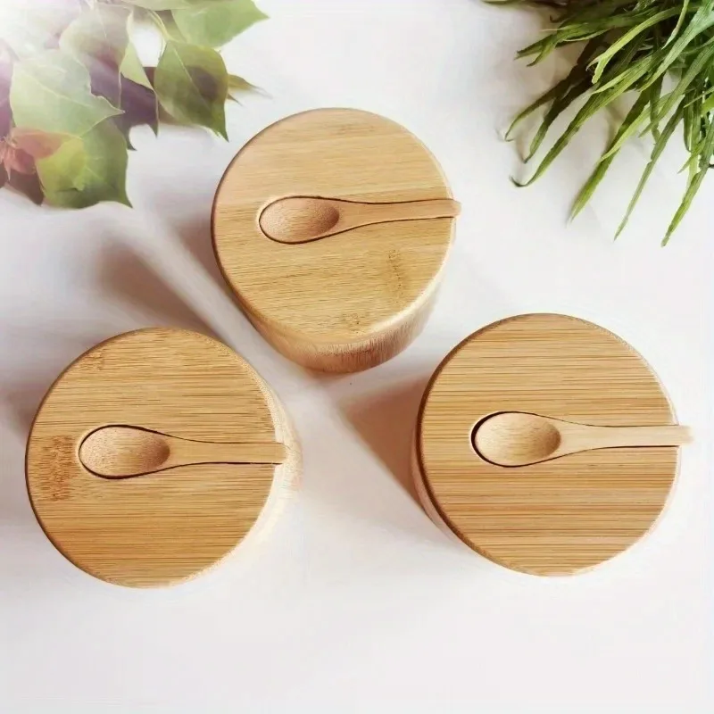 Kitchen Appliances Organizer - Bamboe Zout- en Peperkruidenpotjesset Houten Kruidenbox