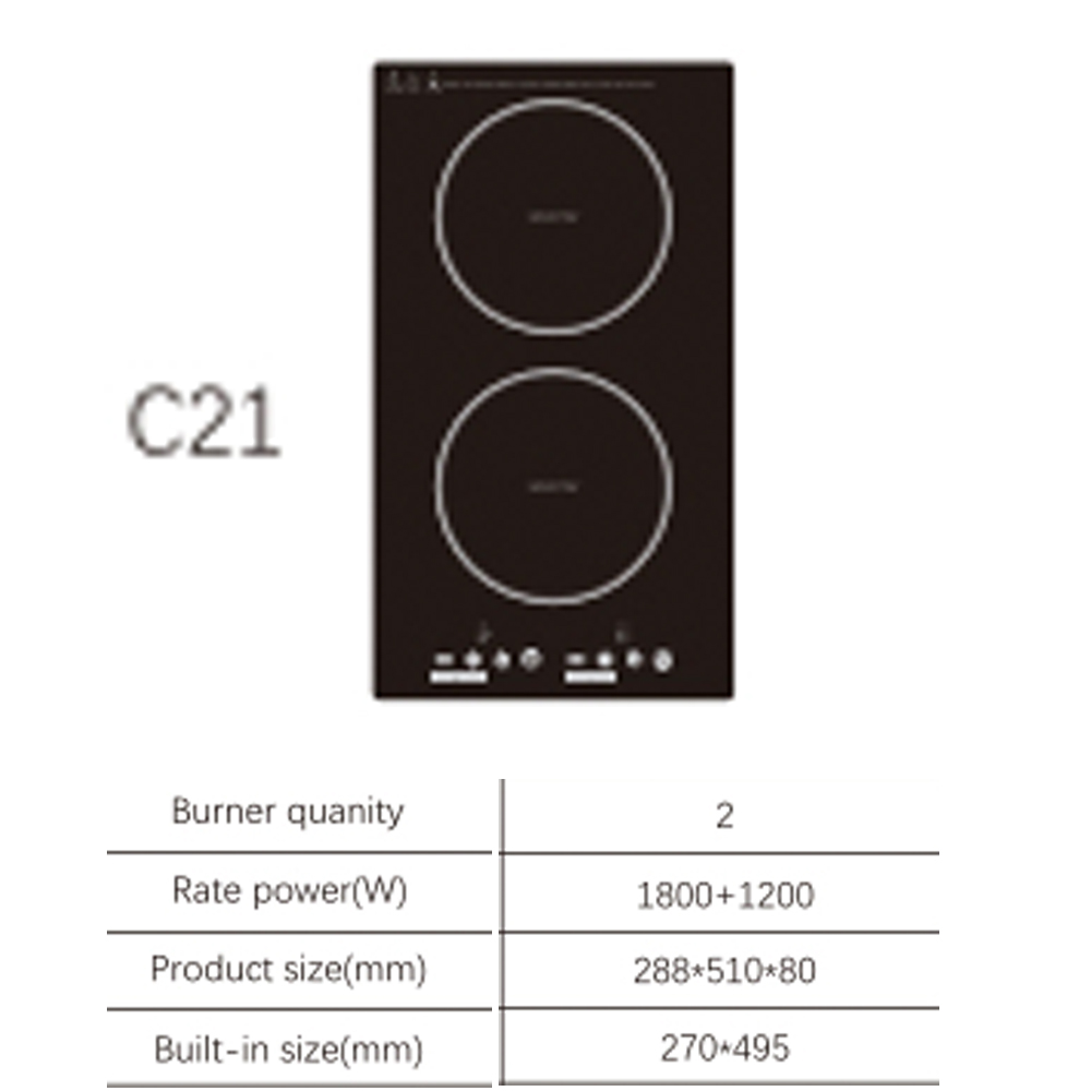 Induction Cooktop Portable - Elektrisch dubbel verwarmingsfornuis Keramische kookplaat Inductie
