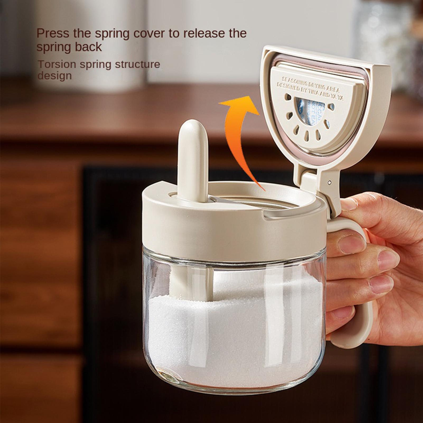 Kitchen Appliances Organizer - Kruidenpotje Lekvrije zoutopslag met lepel Keukenkruidenpotje