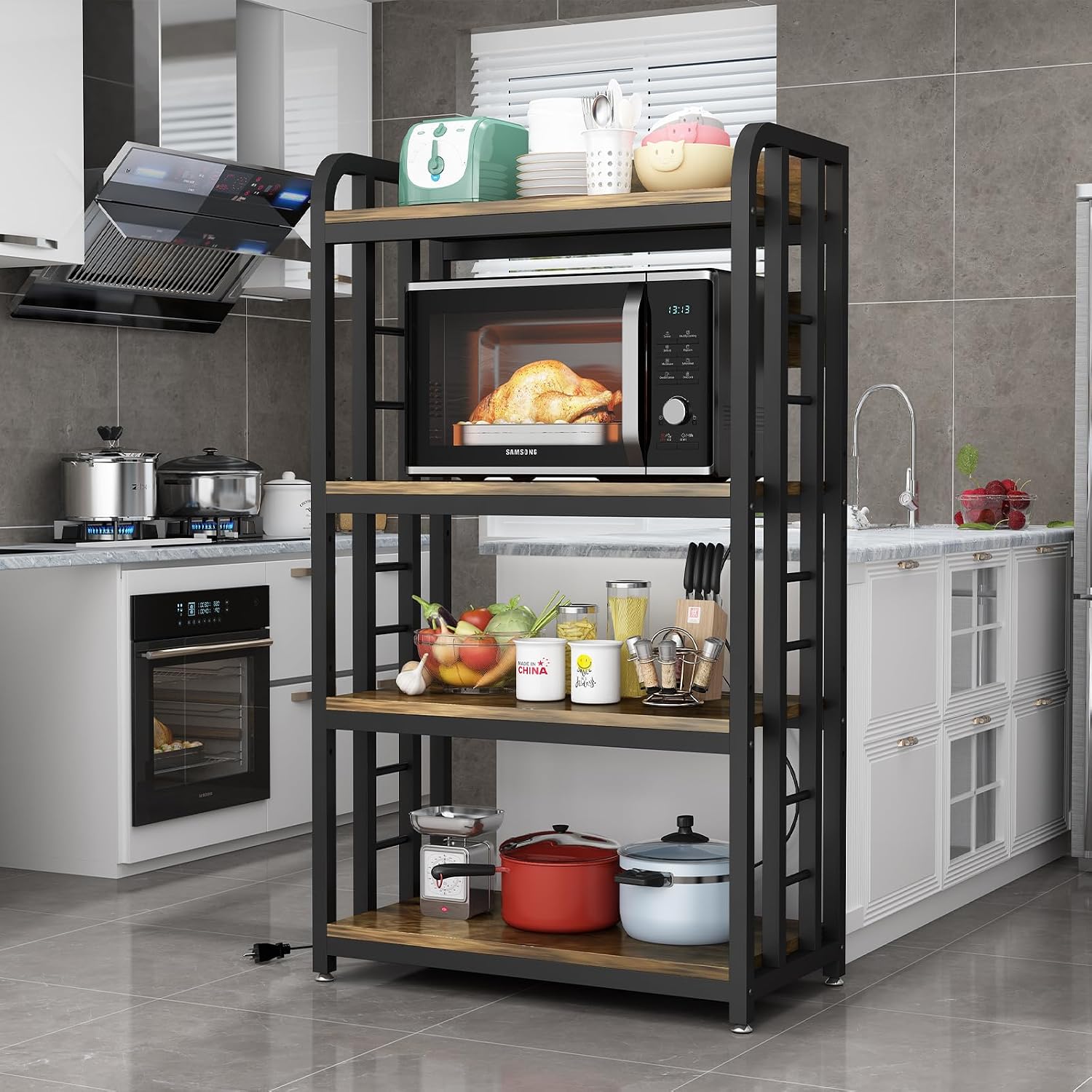 4-laags keukenbakkersrek met s - Kitchen Appliances Storage recensie en prijs