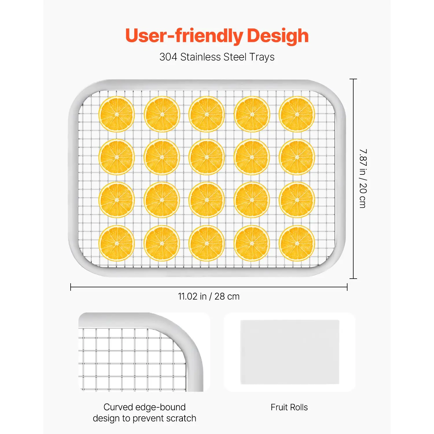 Voedseldroger, 6 roestvrijstal - Dehydrator Tray Electric recensie en prijs