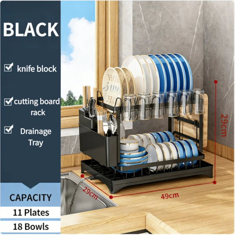 Metal 2-laags afdruiprek met o - Kitchen Appliances Storage recensie en prijs