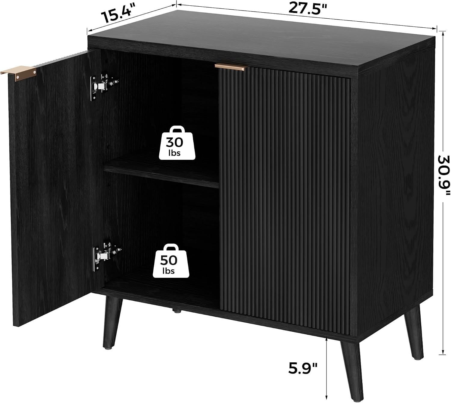 Gecanneleerde buffetkast met o - Kitchen Appliances Organizer recensie en prijs