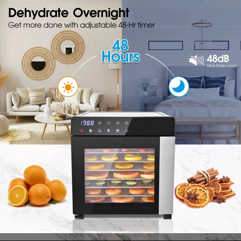 Roestvrij staal met 8 laden, 6 - Dehydrator Tray Electric recensie en prijs