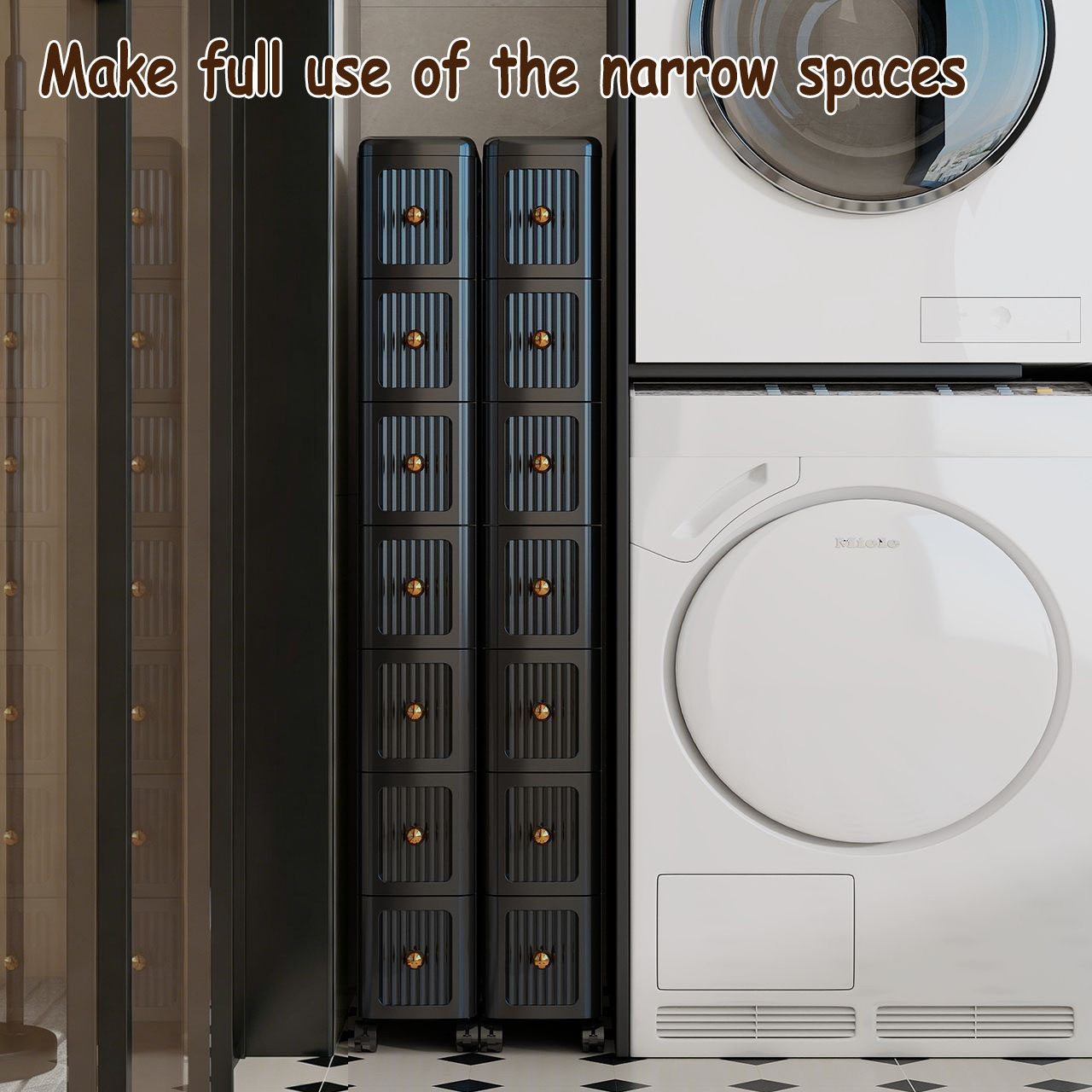 15 cm smalle opbergkast met la - Kitchen Appliances Organizer recensie en prijs