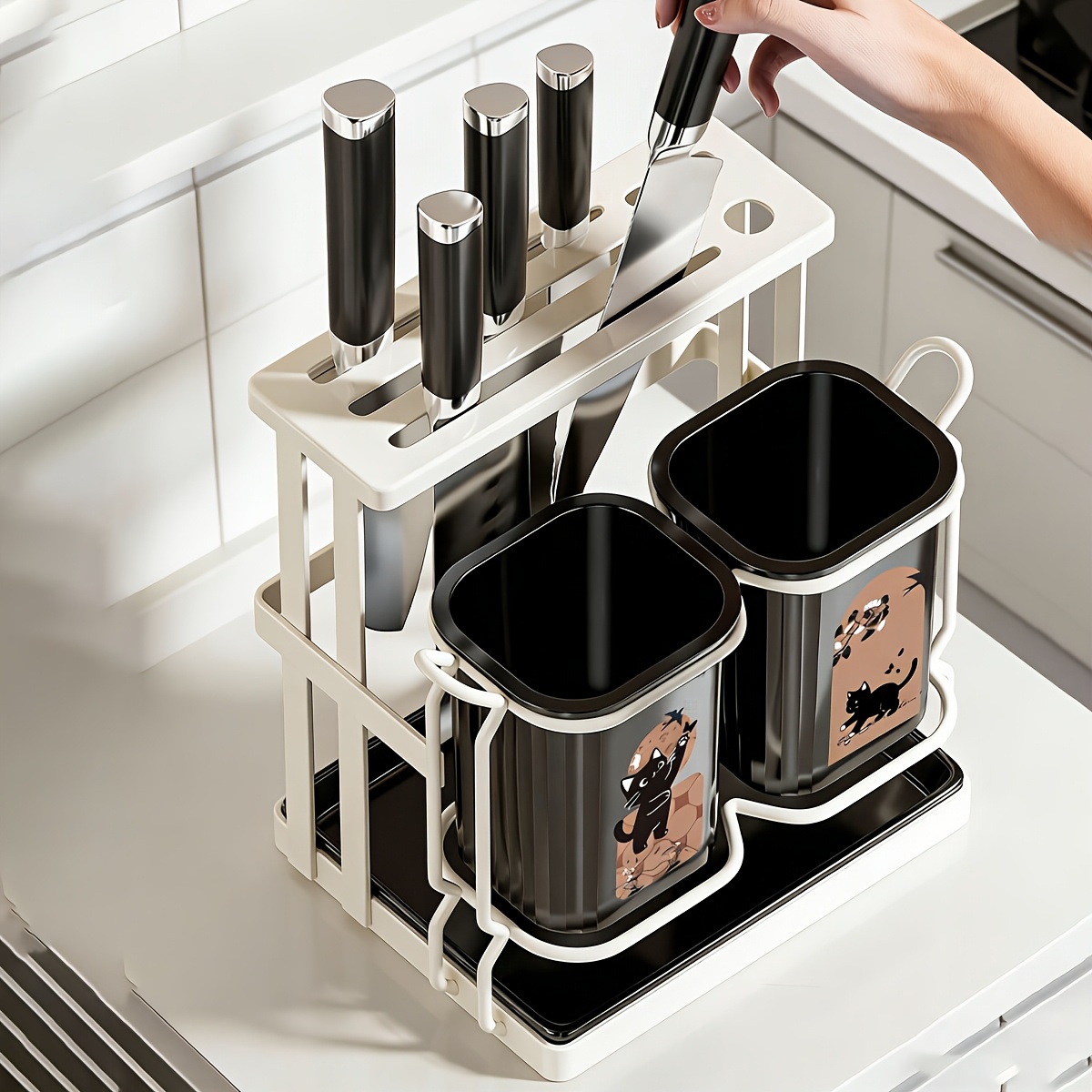 1 stuk keukenhulp- en messenor - Kitchen Appliances Storage recensie en prijs