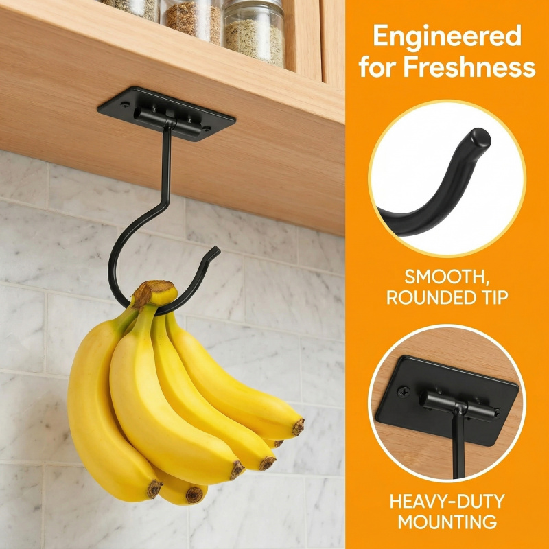 Zwart metalen zelfklevende ban - Kitchen Appliances Organizer recensie en prijs