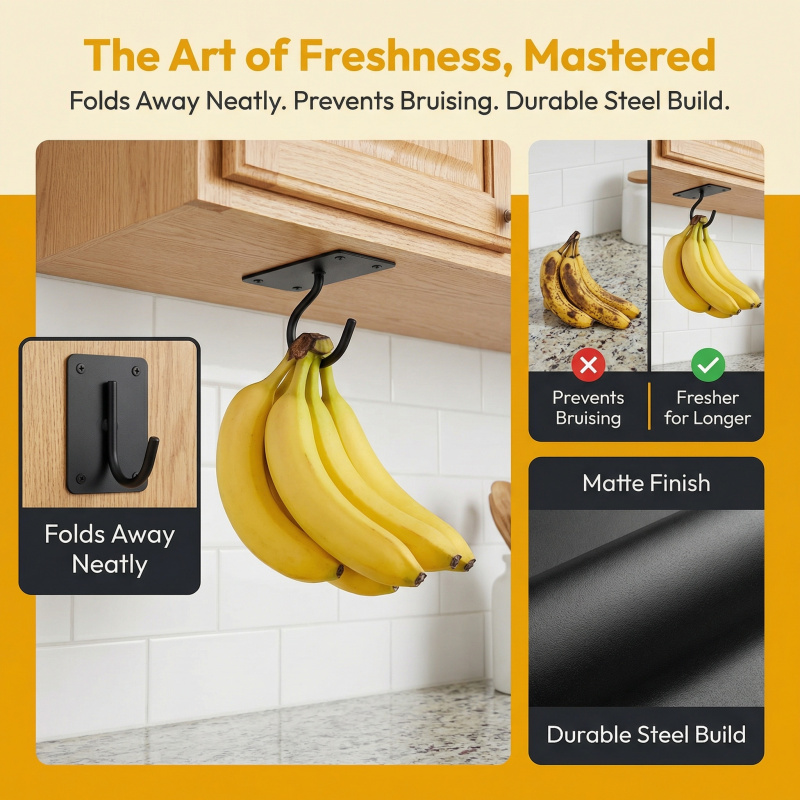 Zwart metalen zelfklevende ban - Kitchen Appliances Organizer recensie en prijs